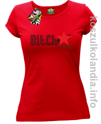 Bitch on a diet - koszulka damska - czerwony