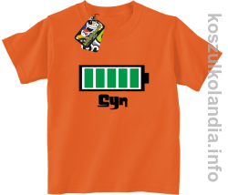 Syn Bateria 100% - koszulki dziecięce - pomarańczowa