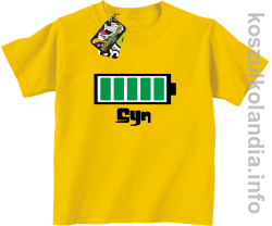 Syn Bateria 100% - koszulki dziecięce - żółta