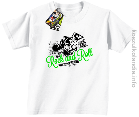 Rock & Roll Bike Ride est 1765 - Koszulka dziecięca biala 