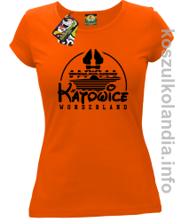 Katowice Wonderland - koszulka damska - pomarańczowa