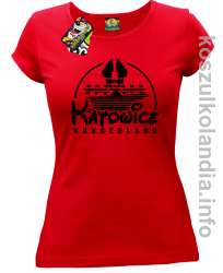 Katowice Wonderland - koszulka damska - czerwona