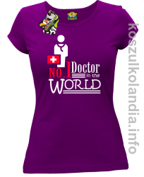 No.1 Doctor in the world - koszulka damska - fioletowa