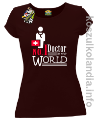 No.1 Doctor in the world - koszulka damska - brązowa