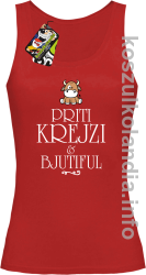 Priti Krejzi and Bjutiful - Top damski czerwony 