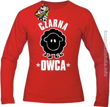 Czarna owca - Black Sheep - Longsleeve męski - czerwona