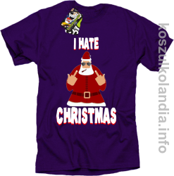 I hate Christmas Fu#k All Santa Claus - Koszulka męska fiolet 
