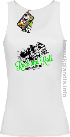 Rock & Roll Bike Ride est 1765 - Top damski biała 