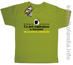 Co jest najdroższe w Seicento Reklamówka z Biedronki - koszulki dziecięce - kiwi