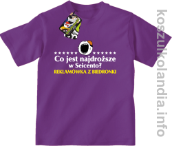 Co jest najdroższe w Seicento Reklamówka z Biedronki - koszulki dziecięce - fioletowa