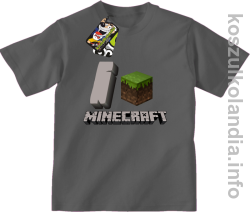 I love minecraft -  koszulka dziecięca - szara