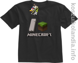I love minecraft -  koszulka dziecięca - czarna
