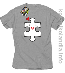 Puzzle love No2 - koszulka męska - melanż