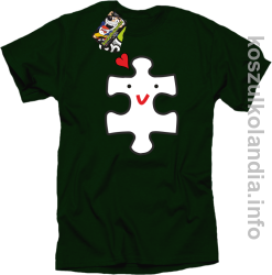 Puzzle love No2 - koszulka męska - butelkowa