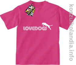 LoveDogs - Koszulka dziecięca fuchsia 
