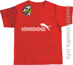 LoveDogs - Koszulka dziecięca czerwona 