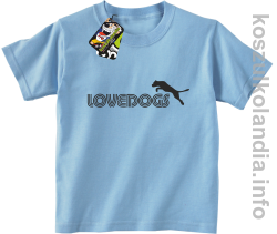 LoveDogs - Koszulka dziecięca błękit 