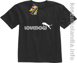 LoveDogs - Koszulka dziecięca czarna 