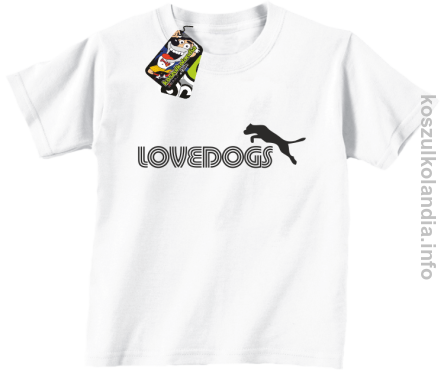LoveDogs - Koszulka dziecięca biała 