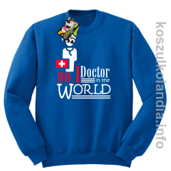 No.1 Doctor in the world - bluza bez kaptura - niebieska