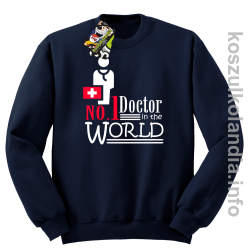 No.1 Doctor in the world - bluza bez kaptura - granatowa