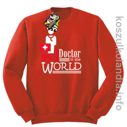 No.1 Doctor in the world - bluza bez kaptura - czerwona
