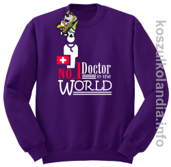 No.1 Doctor in the world - bluza bez kaptura - fioletowa