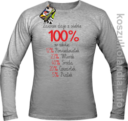 zawsze daję z siebie 100_ w szkole - Longsleeve męski - melanż