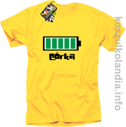 Córka Bateria 100% - koszulka STANDARD -żółta