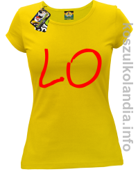 LO Część 1 LOVE Walentynki - koszulka damska - żółta