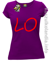 LO Część 1 LOVE Walentynki - koszulka damska - fioletowa