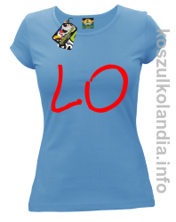 LO Część 1 LOVE Walentynki - koszulka damska - błękitna