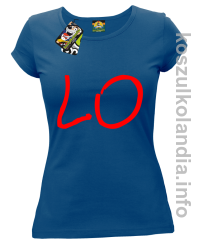LO Część 1 LOVE Walentynki - koszulka damska - niebieska