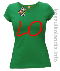 LO Część 1 LOVE Walentynki - koszulka damska - zielony