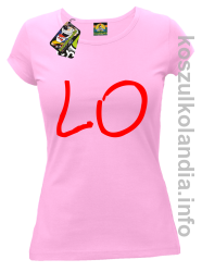 LO Część 1 LOVE Walentynki - koszulka damska - różowy