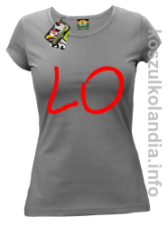 LO Część 1 LOVE Walentynki - koszulka damska - szara