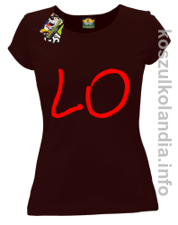 LO Część 1 LOVE Walentynki - koszulka damska - brązowa