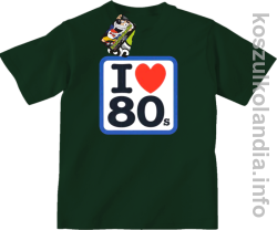 I love 80 - koszulka dziecięca - butelkowa