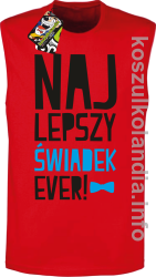 Najlepszy Świadek EVER - Bezrękawnik męski czerwony 