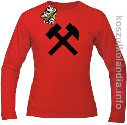 Symbol Pyrlik i Żelazko - Longsleeve męski czerwony 