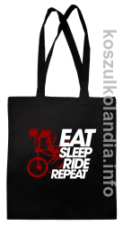 EAT SLEEP Ride Repeat czarny