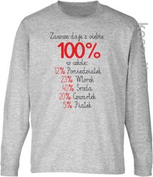 zawsze daję z siebie 100_ w szkole - longsleeve dziecięcy - melanż