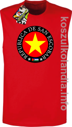 San Escobar Yellow Star Around - Bezrękawnik męski czerwony 