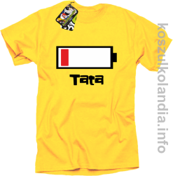 Tata Bateria do ładowania - koszulka męska  - żółta