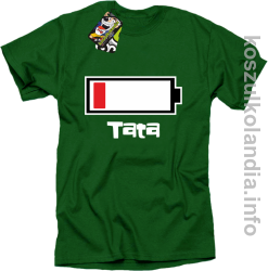 Tata Bateria do ładowania - koszulka męska  - zielona