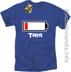 Tata Bateria do ładowania - koszulka męska  - niebieska