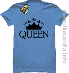 QUEEN Crown Style -  koszulka STANDARD - niebieska