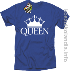 QUEEN Crown Style -  koszulka STANDARD - niebieski