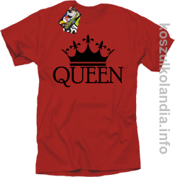 QUEEN Crown Style -  koszulka STANDARD - czerwony