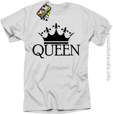 QUEEN Crown Style -  koszulka STANDARD - biała